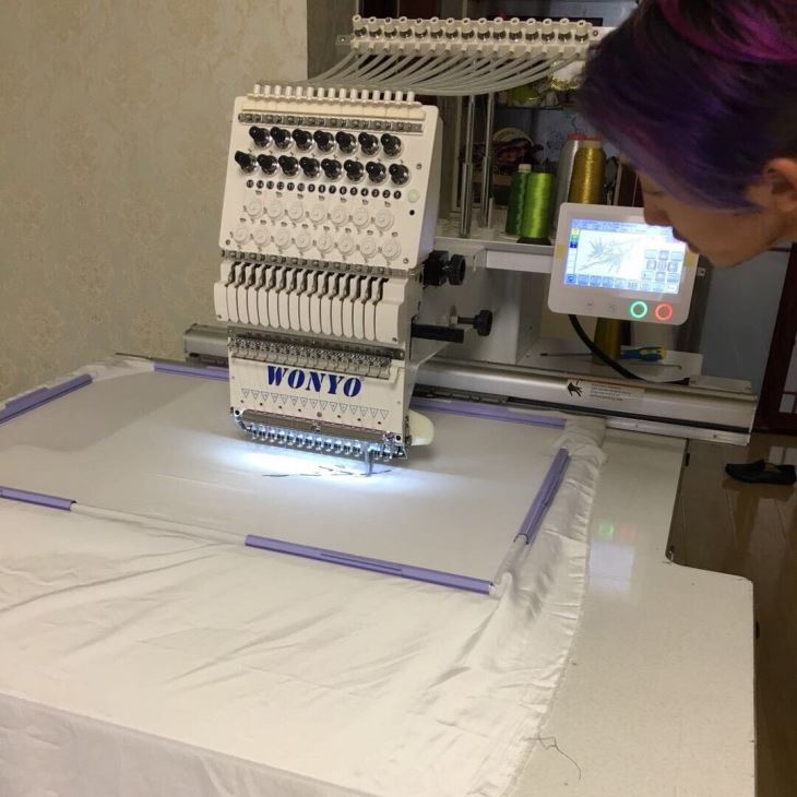 One Head Computer Flat Embroidery Machine Cap And T-shirt Embroidery
