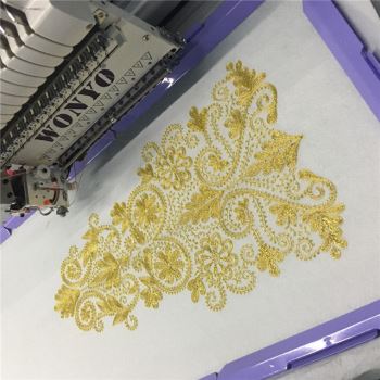 1 hoofd platte borduurmachine Cording en sequin borduurmachine 12/15 kleuren - 360 * 1200 mm