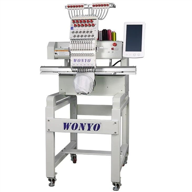 Tubular Single Head Wanyang Commerical Embroidery Machine For Shirt Cap Flat Embroidery in China