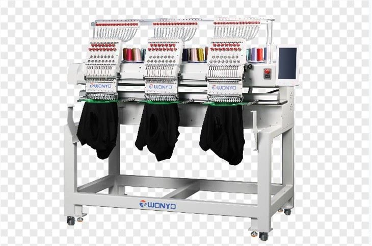 High Speed 3 Heads Flat Computerized Embroidery Machine For Industrial